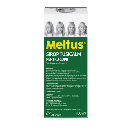 Sirop pentru copii Meltus Tusicalm, 100 ml, Labormed 617400