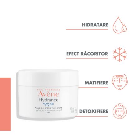 Gel crema hidratant Hydrance Aqua Gel, 50 ml, Avene 656585