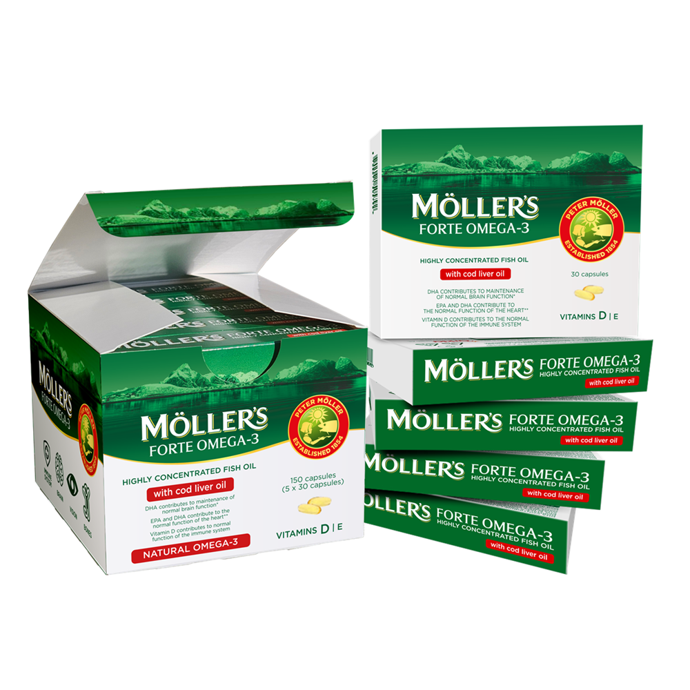 Omega 3 Forte, 150 capsule, Moller's