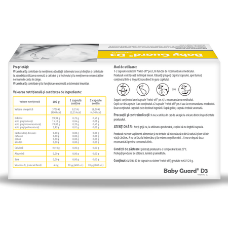 Baby Guard D3, 40 capsule, Elantis 576152