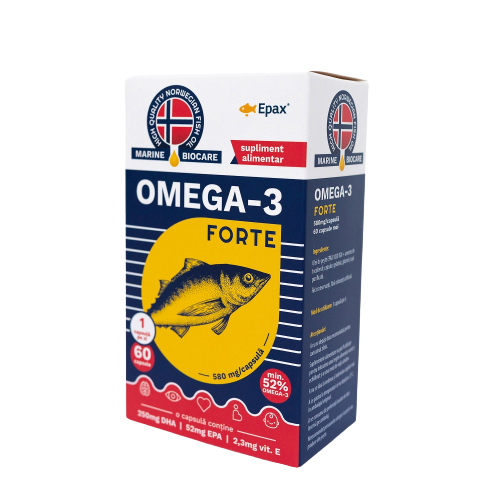 Omega 3 Forte Marine Biocare Epax, 60 capsule, Phyto Biocare