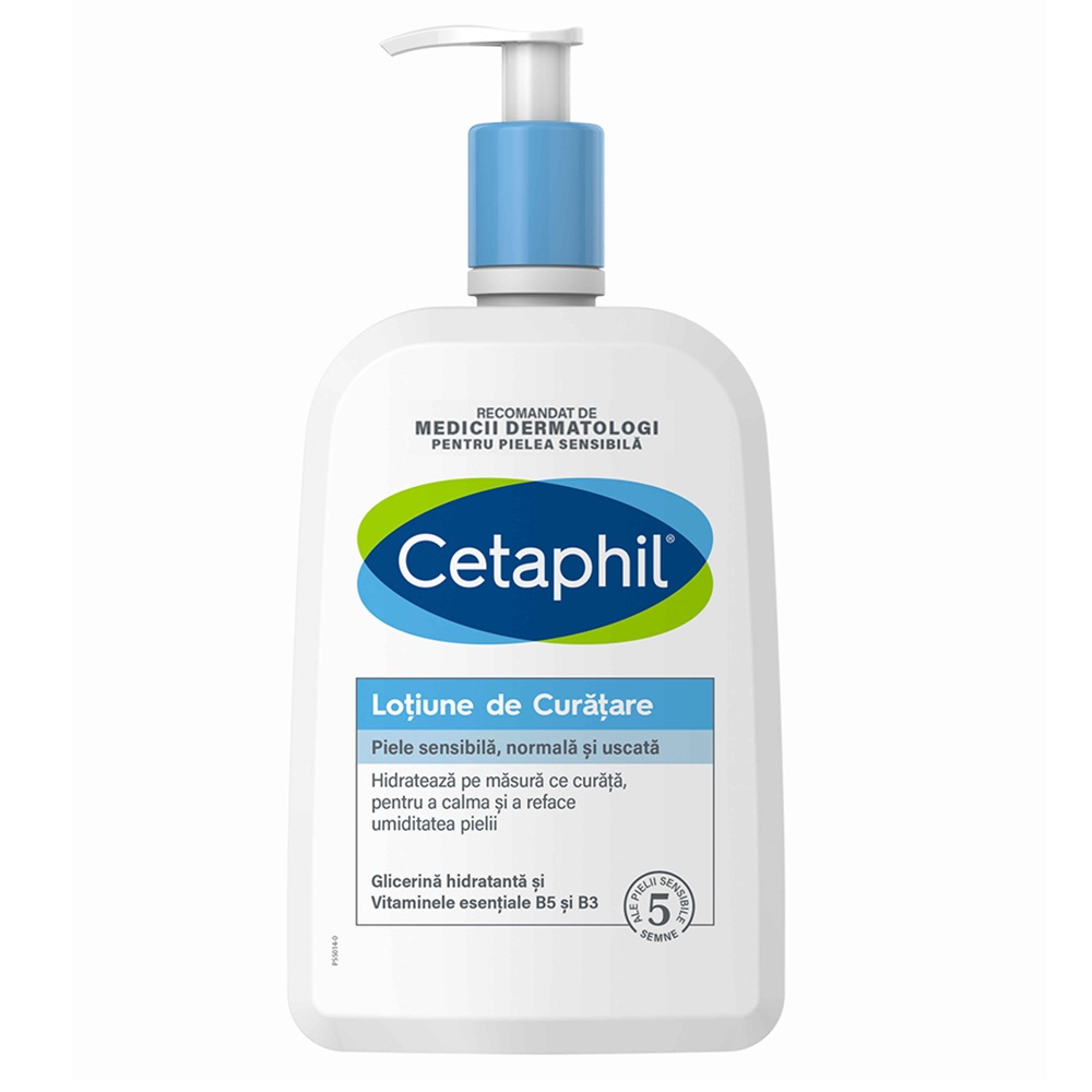 Lotiune de curatare pentru piele sensibila si uscata, 460 ml, Cetaphil