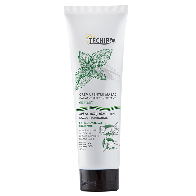 Crema pentru masaj calmant si reconfortant cu menta, 125 g, Techir