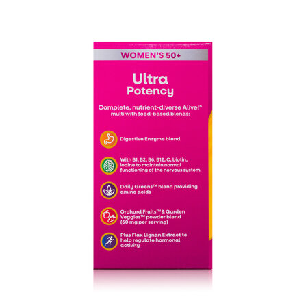 Multivitamine pentru femei Alive Women' s 50+ Ultra Potency Nature's Way, 30 tablete, Secom 735003