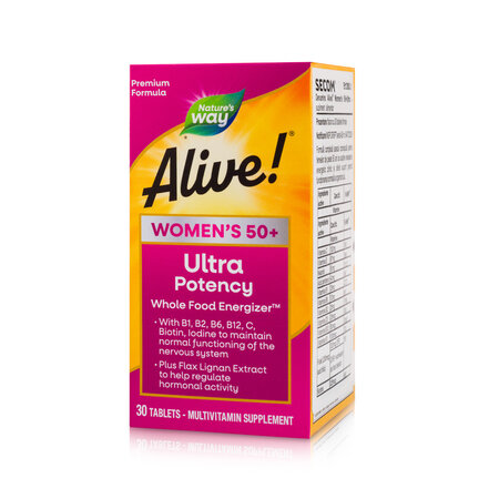 Multivitamine pentru femei Alive Women' s 50+ Ultra Potency Nature's Way, 30 tablete, Secom 735005