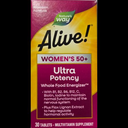 Multivitamine pentru femei Alive Women' s 50+ Ultra Potency Nature's Way, 30 tablete, Secom