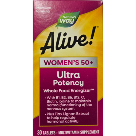 Multivitamine pentru femei Alive Women' s 50+ Ultra Potency Nature's Way, 30 tablete, Secom