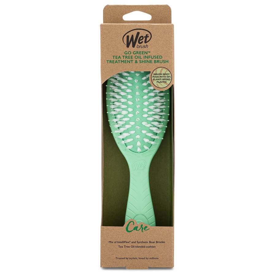 Perie de par infuzata cu ulei de arbore de ceai Go Green Treatment and Shine Brush-Te, Wet Brush 