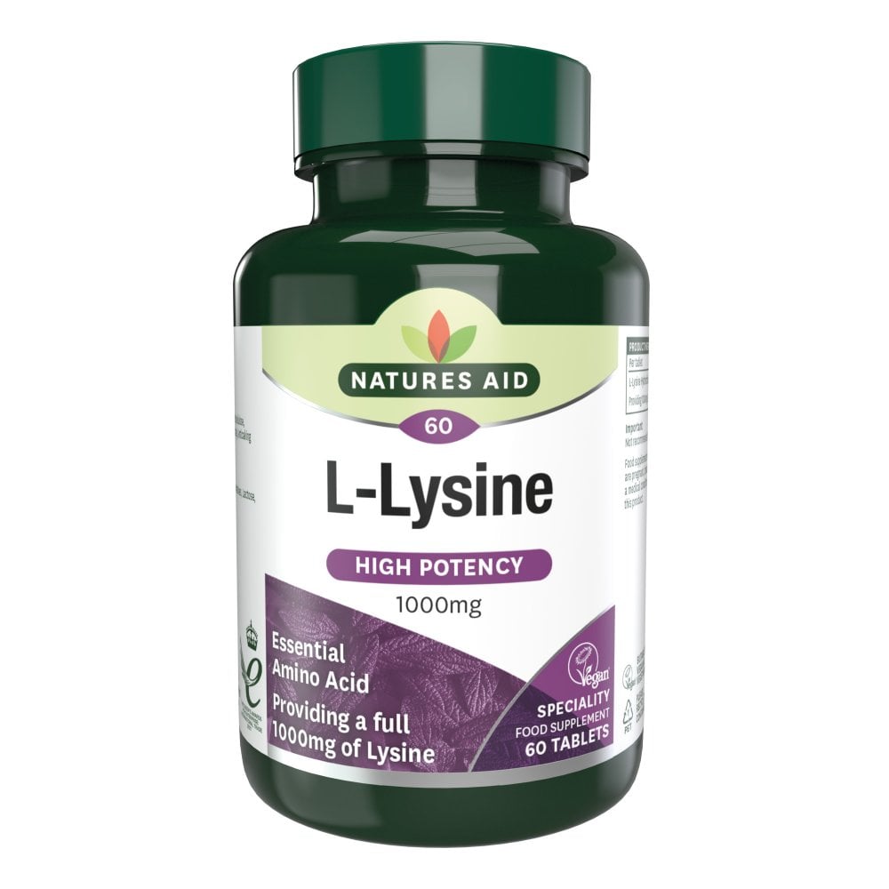 L-Lysine 1000mg, 60 tablete, Natures Aid