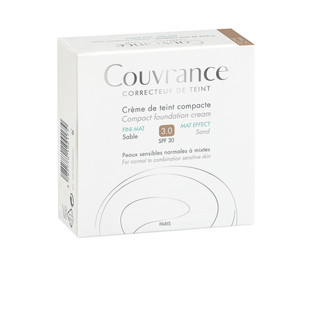Fond de ten compact pentru ten normal-mixt cu SPF 30 Nuanta Sable 3.0 Couvrance, 10 g, Avene 536948