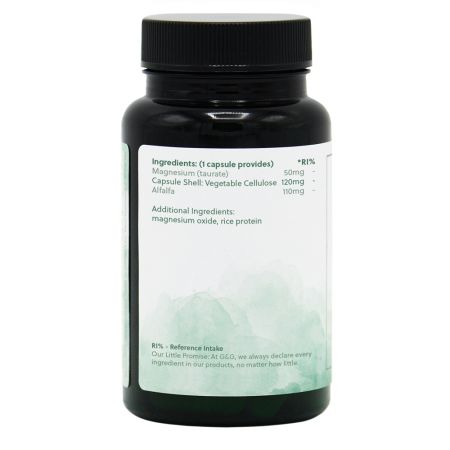 Magneziu taurat, 50 mg, 60 capsule vegetale, G&G 647768