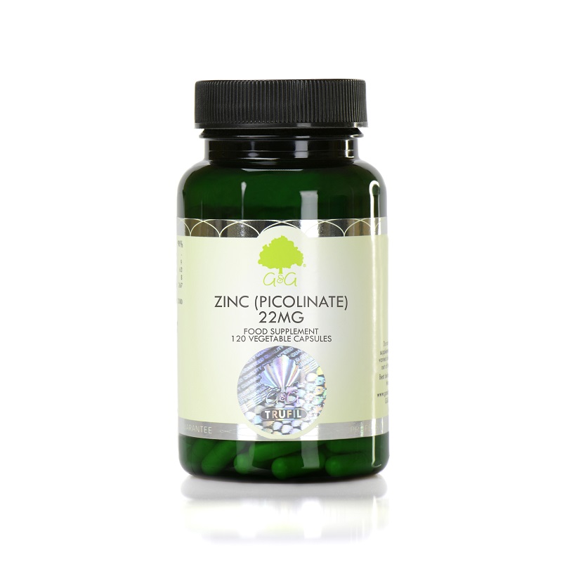 Zinc (picolinat), 22 mg, 120 capsule vegetale, G&G