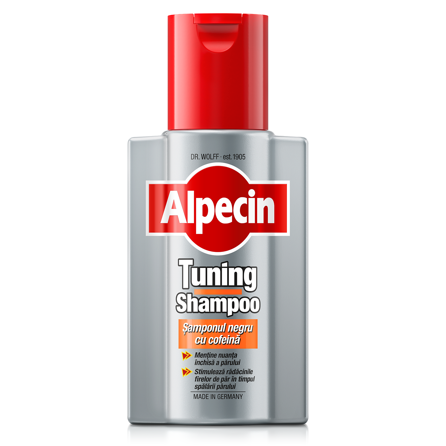 Sampon cu cofeina pentru parul inchis la culoare Tuning, 200 ml, Alpecin