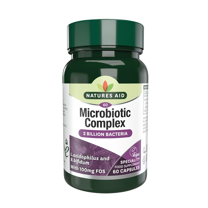 Microbiotic Complex cu FOS, 60 capsule, Natures Aid