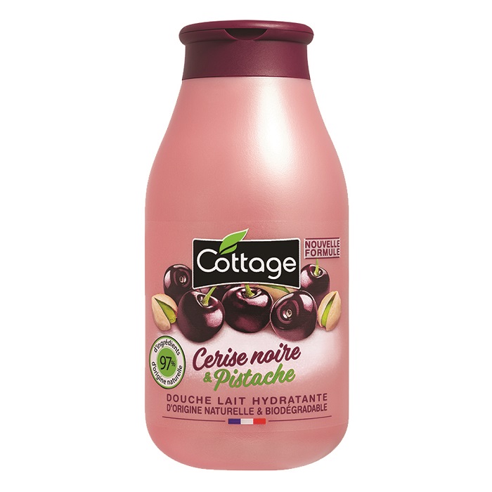 Lapte de dus hidratant Black Cherry & Pistachio, 250 ml, Cottage