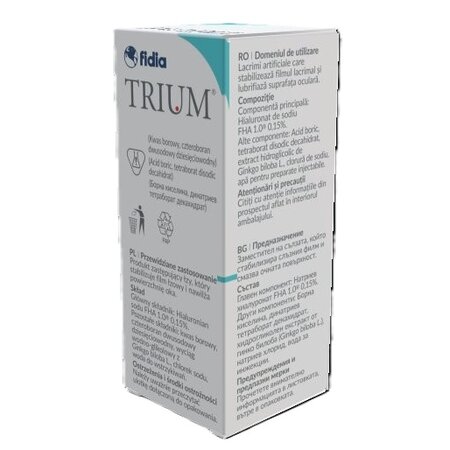 Solutie oftalmica Trium Free, 10 ml, Fidia 722762