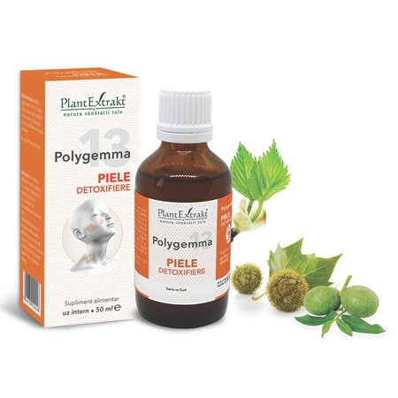 Polygemma 13 Piele Detoxifiere, 50 ml, Plant Extrakt 731810