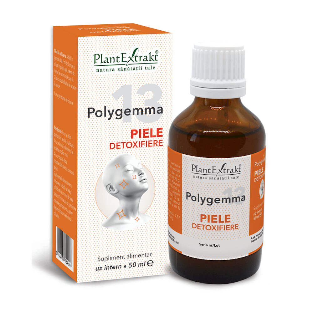 Polygemma 13 Piele detoxifiere, 50 ml, Plant Extrakt