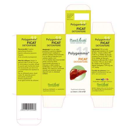 Polygemma 11 Ficat detoxifiere, 50 ml, Plant Extrakt 731420