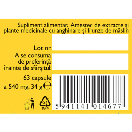 Colesterol M107, 63 capsule, Fares 614369