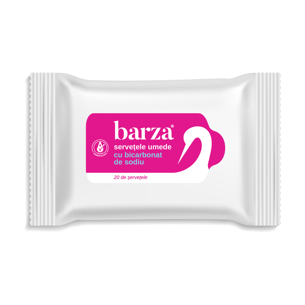 Servetele intime cu bicarbonat de sodiu, 20 bucati, Barza
