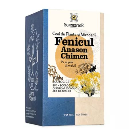 Ceai Bio de fenicul, anason si chimen, 18 plicuri, Sonnentor