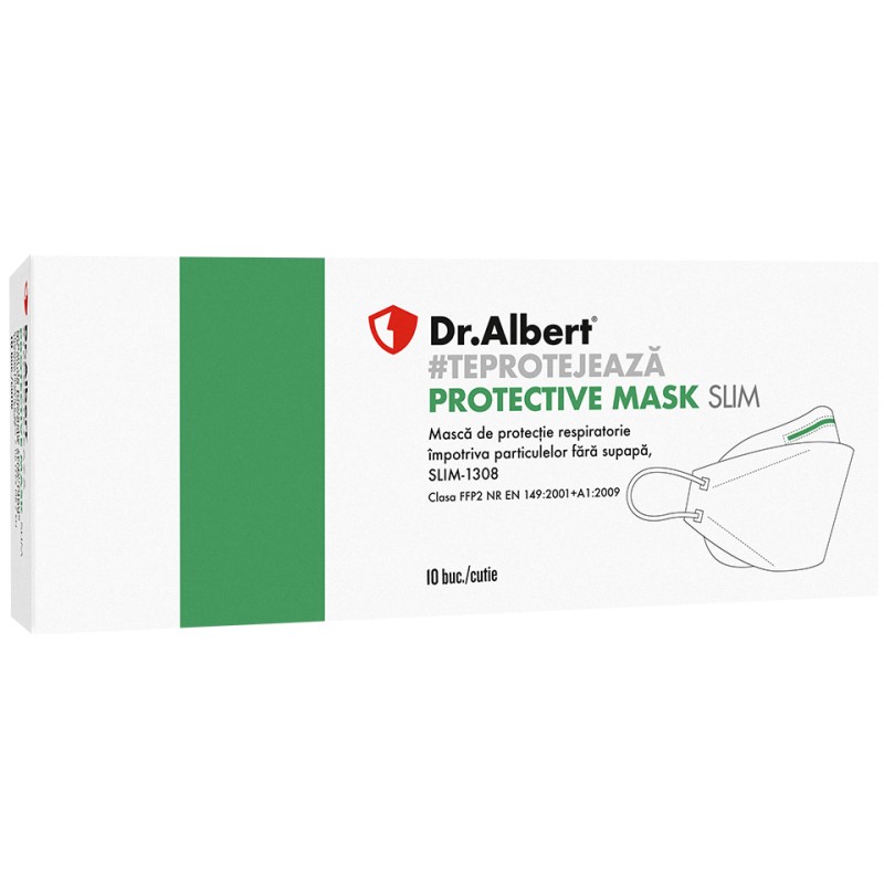 Masti de protectie de tip FFP2 slim 1308, 10 bucati, Dr. Albert