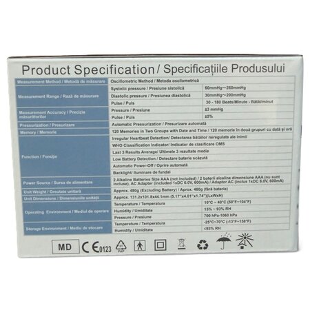 Tensiometru de brat cu adaptor priza PM-26, Perfect Medical 724158