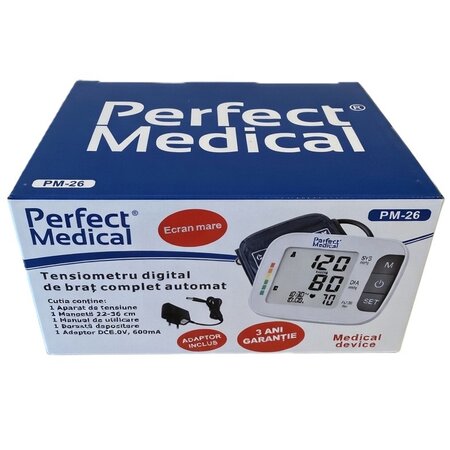 Tensiometru de brat cu adaptor priza PM-26, Perfect Medical 724156