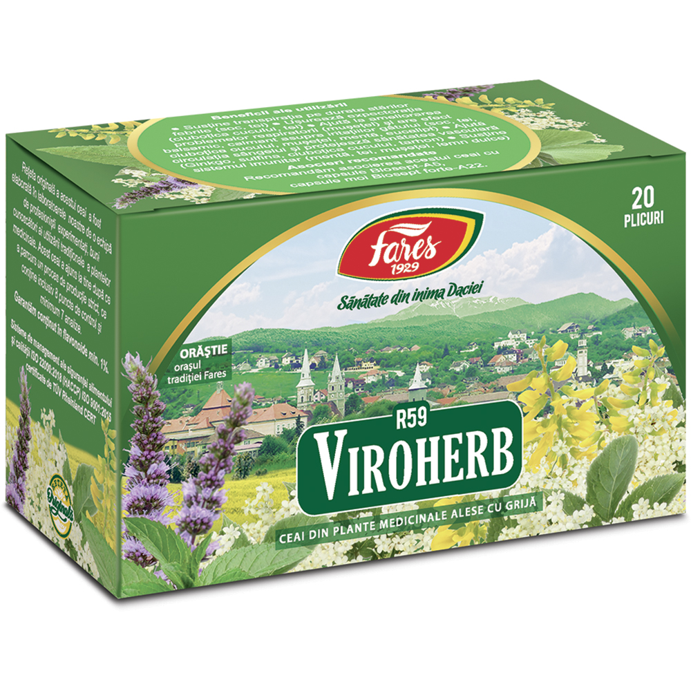 Viroherb R59, 20 plicuri, Fares