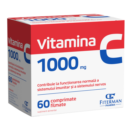 Vitamina C 1000 mg, 60 comprimate filmate, Fiterman