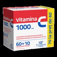 Vitamina C 1000 mg, 60 + 10 comprimate filmate, Fiterman