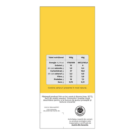 Sanatele BIO cu naut, linte si piper, fara gluten, 40 g, Republica Bio 521219