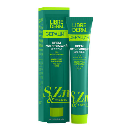 Crema de zi pentru matifiere Seracin, 50 ml, Librederm