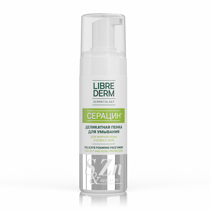 Spuma delicata pentru spalare Seracin, 160 ml, Librederm