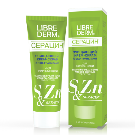 Scrub de curatare cu granule eco Seracin, 75 ml, Librederm