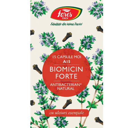 Biomicin Forte A15, 15 capsule, Fares 614182