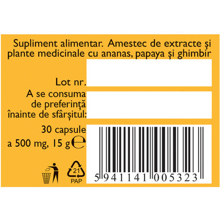 Digestie Usoara, D57, 30 capsule, Fares 614098