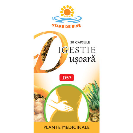 Digestie Usoara, D57, 30 capsule, Fares 614095