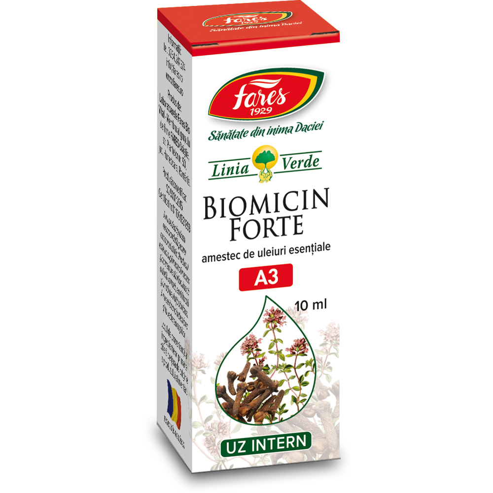 Ulei Biomicin Forte, A3, 10 ml, Fares