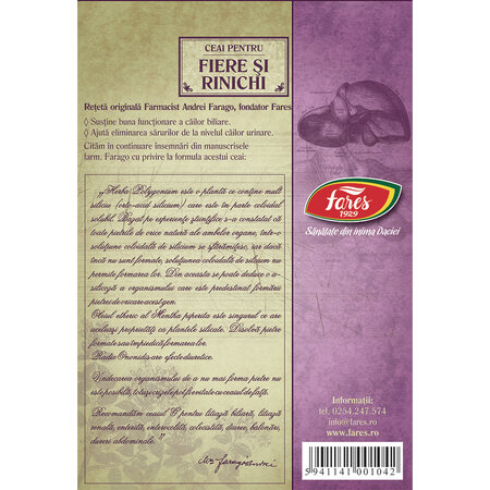 Ceai Fiere si Rinichi, U63, 50 g, Fares 624015