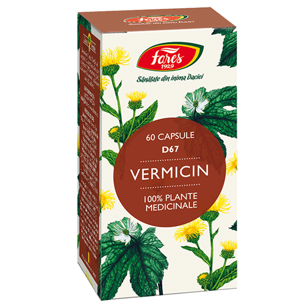 Vermicin, D67,  60 capsule, Fares