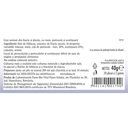 Ceai de Iarna, 20 plicuri, Fares 604214