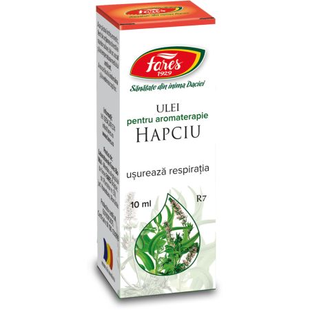 Ulei pentru aromoterapie Hapciu Usureaza Respiratia, R7, 10 ml, Fares
