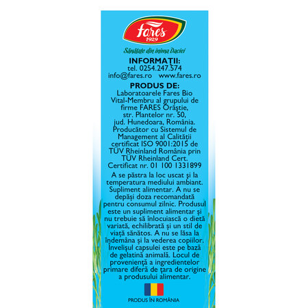 Magneziu marin + B6, F178, 30 capsule, Fares 614216