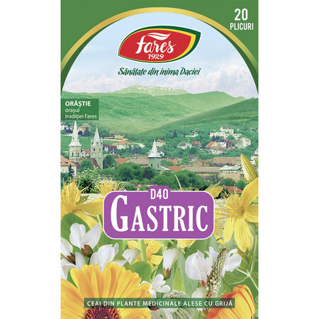 Ceai Gastric D40, 20 plicuri, Fares 623522