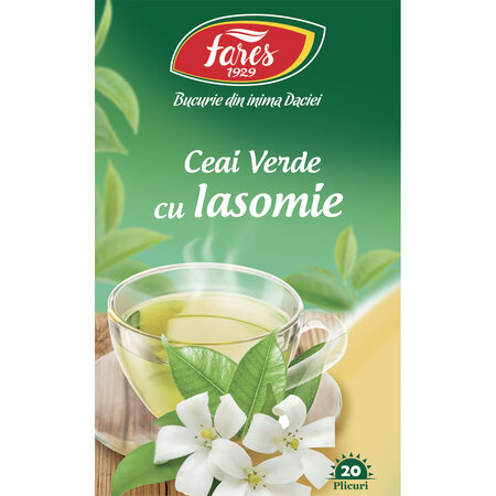 Ceai verde cu iasomie, 20 plicuri, Fares 623866