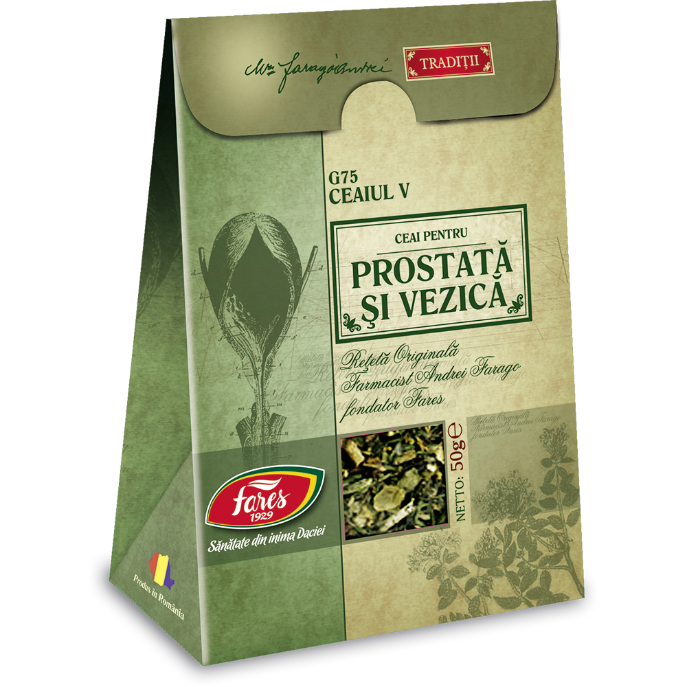 Ceai Prostata si Vezica, G75, 50 g, Fares