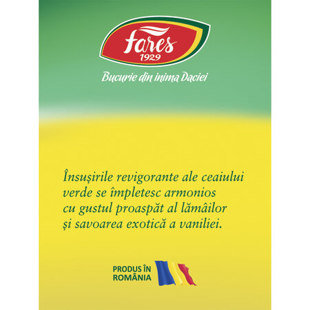 Ceai Verde cu Lamaie si Vanilie, 20 plicuri, Fares 623453