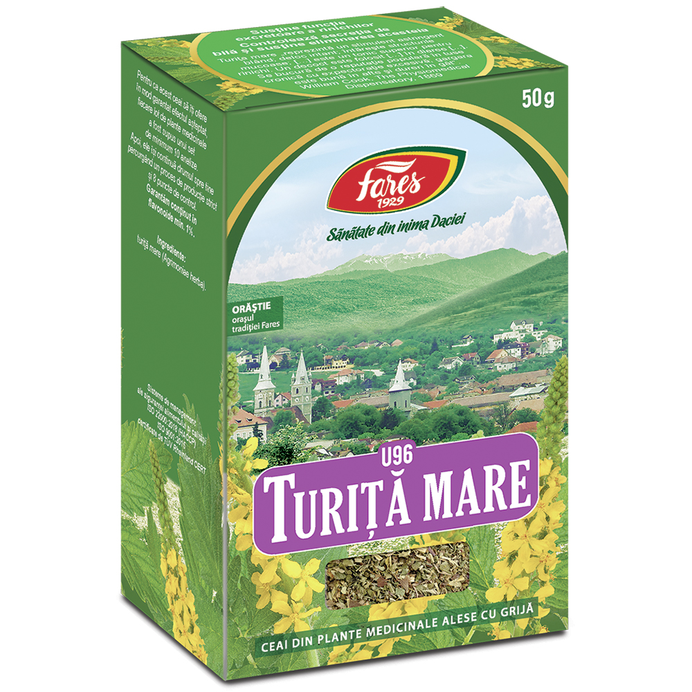 Ceai Turita Mare iarba U 96, 50 g, Fares